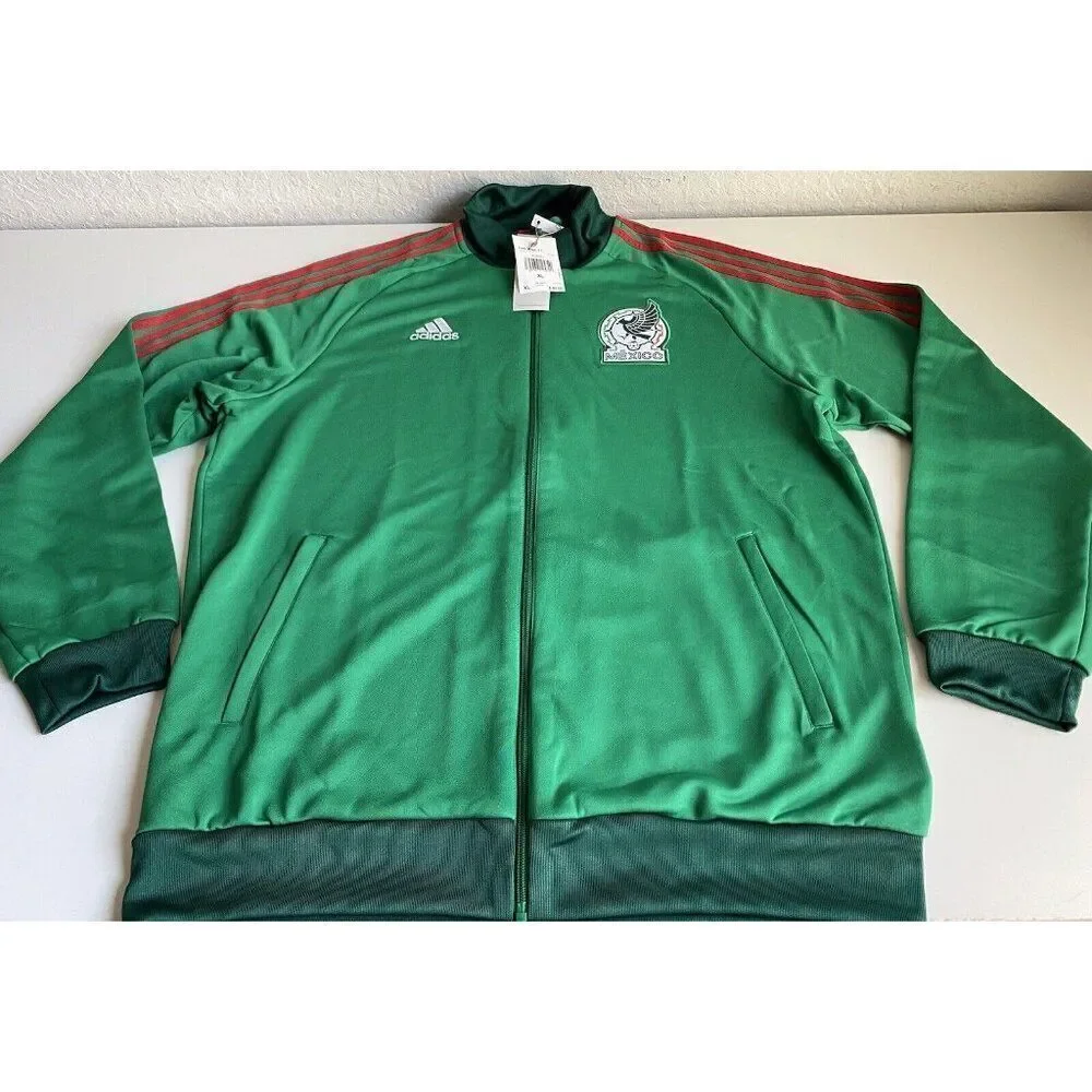 adidas 2022-23 Mexico 3-Stripes Track Top Full Zip Jacket Soccer FMF Men’s Sz XL